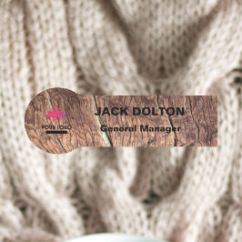 Para Nombres Etiqueta de nombre plateado con logotipo de person