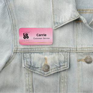 Para Nombres Etiqueta de nombre rosa caliente cepillado con tu