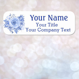 Para Nombres Etiqueta de nombre Rosas azules Personalizado marc