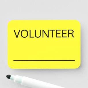 Para Nombres Etiqueta de nombre simple "VOLUNTEER"