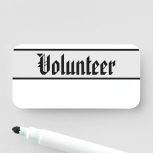 Para Nombres Etiqueta de nombre "voluntario" anticuada y nostál
