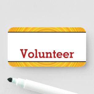 Para Nombres Etiqueta de nombre "voluntario" audaz