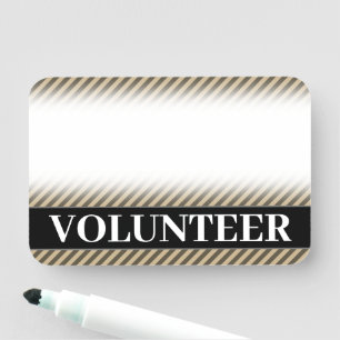 Para Nombres Etiqueta de nombre "VOLUNTEER" respetable