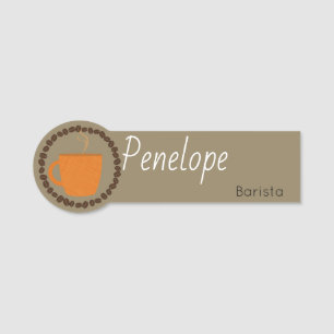 Para Nombres Etiqueta del empleado de la taza de café