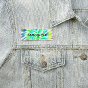 Para Nombres Etiqueta del nombre del diseño del teñido anudad