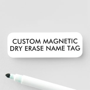 Para Nombres Etiqueta magnética personalizable en blanco de 3"