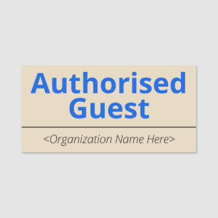 Para Nombres Etiqueta moderna de nombre "invitado autorizado"
