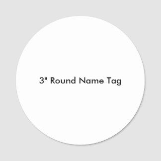 Para Nombres Etiqueta Redonda Profesional Simple de 3"