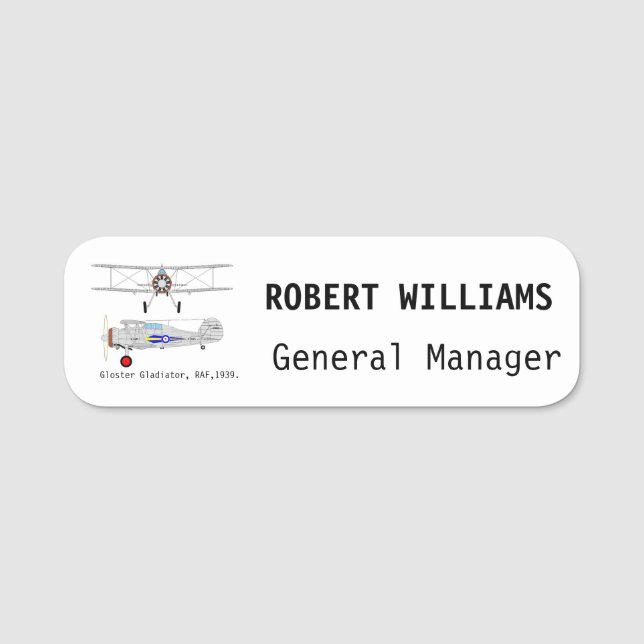 Para Nombres Gladiador de gloster: Etiqueta de nombre clásica (Anverso)