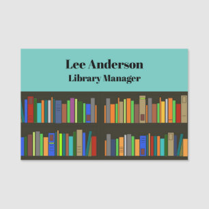 Para Nombres Libros Librerías estantes Etiqueta de nombre de di
