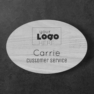 Para Nombres Logotipo de personalizado Gris Woodgrain Etiqueta 