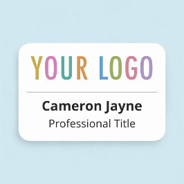 Para Nombres Magnética etiqueta de nombre de empleado con logot