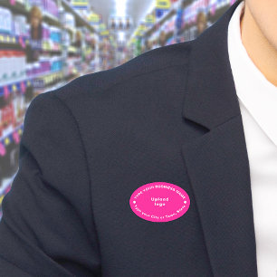 Para Nombres Marca comercial Etiqueta de nombre de color rosa