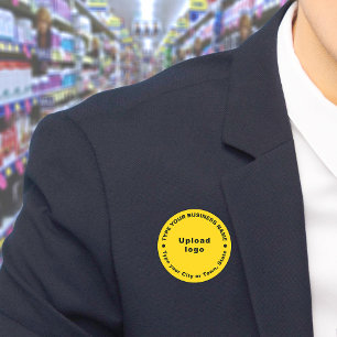 Para Nombres Marca comercial Forma redonda amarilla Etiqueta de