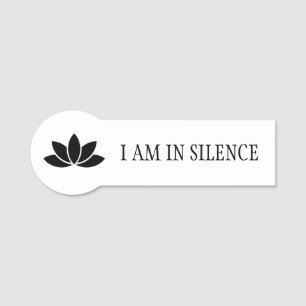 Para Nombres Medición del silencio - Etiqueta de flor de Lotus