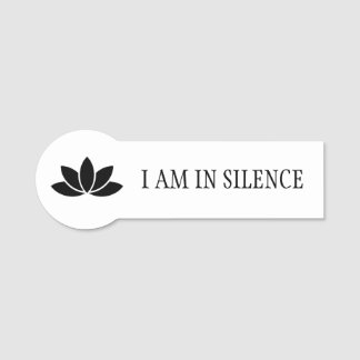 Para Nombres Medición del silencio - Etiqueta de flor de Lotus