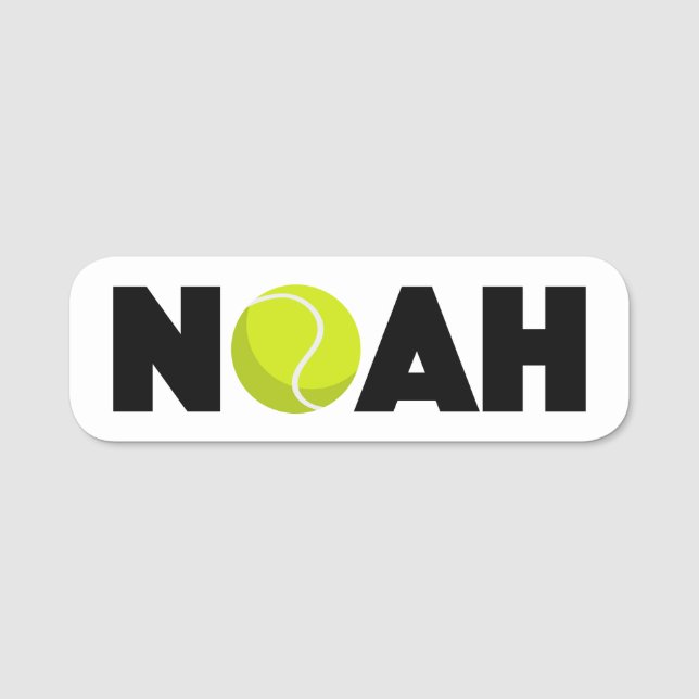 Para Nombres Noah Tennis Name Etiqueta (Anverso)