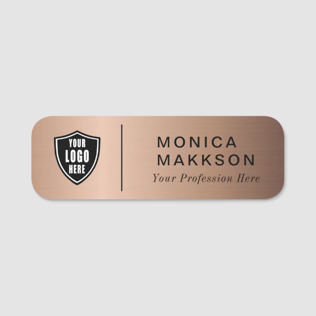 Para Nombres Nombre Moderno, Logo Y Etiqueta De Nombre (Anverso)