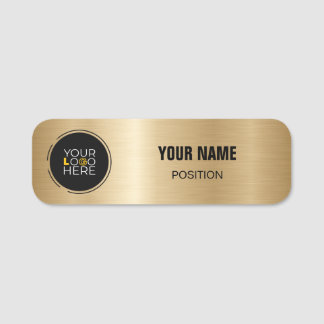 Para Nombres Oro cepillado, logotipo Personalizado, etiqueta de