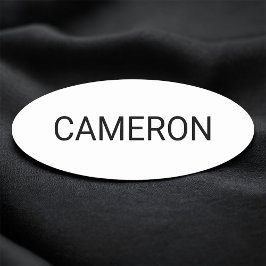 Para Nombres Pin de marca de etiqueta de nombre oval de 3 pulga