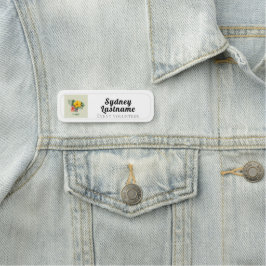Para Nombres Plantilla de etiqueta con nombre y logotipo de Whi