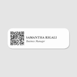 Para Nombres Plantilla de etiqueta de nombre Código QR profesio