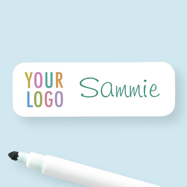 Para Nombres Reutilizable Dry Erase Nombre Etiqueta Seguridad P (MISOOK Reusable Dry Erase Name Tag with Logo)