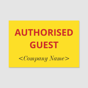 Para Nombres Simple etiqueta de nombre "INVITADO AUTORIZADO"