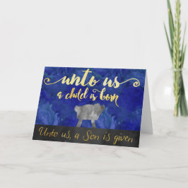 Para nosotros un niño nace tarjeta de Navidades