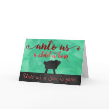 Para nosotros un niño nace tarjeta de Navidades