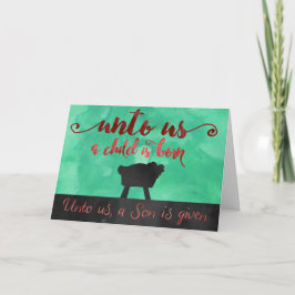 Para nosotros un niño nace tarjeta de Navidades