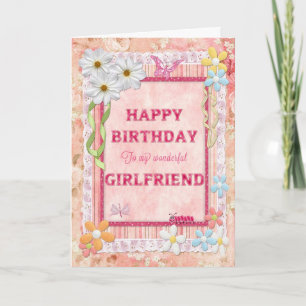 Para Novia, tarjeta de cumpleaños de artesanía