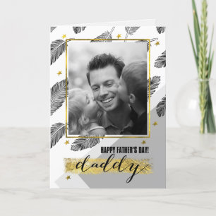 Para papi en tarjeta de foto de Personalizado del 
