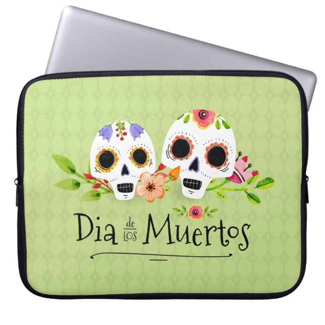 Para Portátil Calaveras de azúcar floral Dia de Muertos | Funda  (Frente)