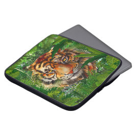 Para Portátil Dibujo colorido del tigre de la jungla | Funda de 