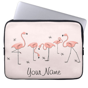 Para Portátil Flamingos Nombre de línea rosada de la funda del p