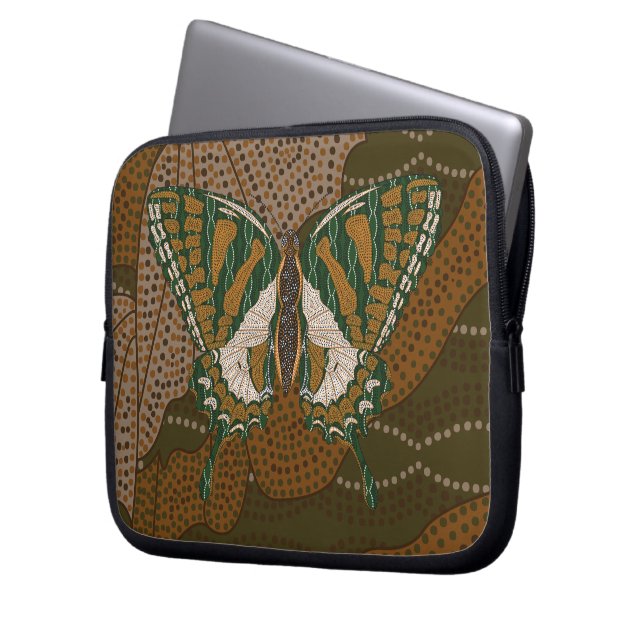 Para Portátil Funda aborigen de la laptop Swallowtail (Anverso izquierdo)
