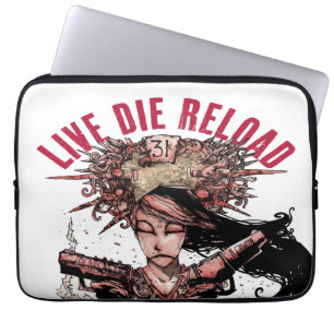 Para Portátil Funda de diseño de Live Die Reload