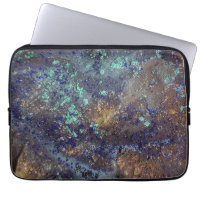 Funda de electrónica de azurita y malaquita