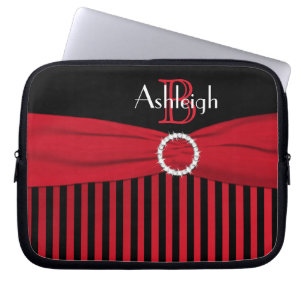 Para Portátil Funda de la cinta de la banda roja, negra y blanca