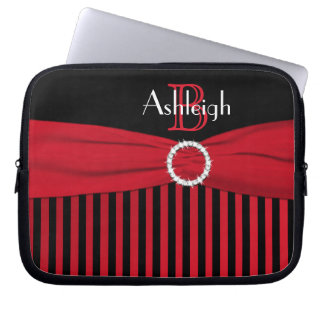 Para Portátil Funda de la cinta de la banda roja, negra y blanca