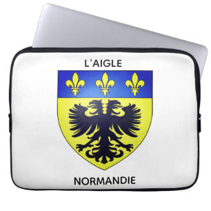 Para Portátil Funda de laptop blasón de L'Aigle en Normandía