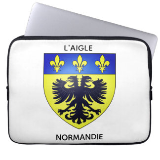 Para Portátil Funda de laptop blasón de L'Aigle en Normandía