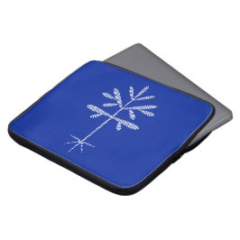 Para Portátil Funda de laptop de espuma con Saplina blanca en az
