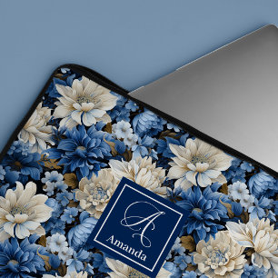 Para Portátil Funda de laptop de lujo con flores sofisticadas de