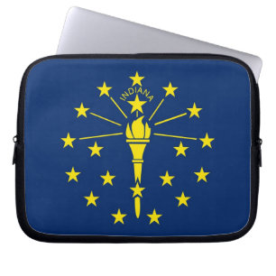 Para Portátil Funda de laptops con bandera del estado de Indiana