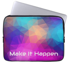 Para Portátil Funda de neoprena personalizada con cita geométric