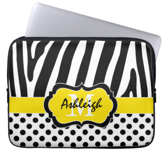 Para Portátil Funda de portátiles de puntos de polka de rayas de