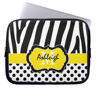 Para Portátil Funda de portátiles de puntos de polka de rayas de
