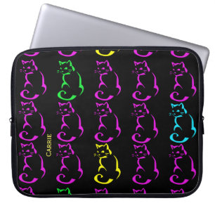 Para Portátil Funda de portátiles Personalizado Neon Cats